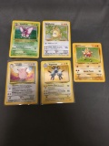5 Card Lot of Vintage Holofoil Rare Pokemon Cards from Huge Collection