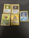 5 Card Lot of Vintage Holofoil Rare Pokemon Cards from Huge Collection