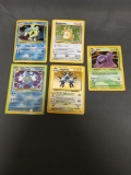 5 Card Lot of Vintage Holofoil Rare Pokemon Cards from Huge Collection