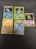 5 Card Lot of Vintage Holofoil Rare Pokemon Cards from Huge Collection