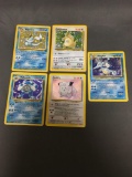 5 Card Lot of Vintage Holofoil Rare Pokemon Cards from Huge Collection
