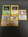 5 Card Lot of Vintage Holofoil Rare Pokemon Cards from Huge Collection
