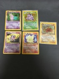 5 Card Lot of Vintage Holofoil Rare Pokemon Cards from Huge Collection