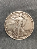 1943 United States Walking Lberty Silver Half Dollar - 90% Silver Coin from Estate