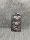 1 Gram .999 Fine Silver Bar from Estate Collection with Bezel