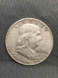 1960-D United States Franklin Silver Half Dollar - 90% Silver Coin from Estate