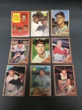 9 Card Lot of Vintage 1962 Topps Baseball Cards from Estate Collection