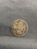 1906 United States Barber Silver Dime - 90% Silver Coin from Estate