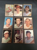 9 Card Lot of Vintage 1962 Topps Baseball Cards from Estate Collection