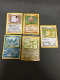 5 Card Lot of Vintage Holofoil Rare Pokemon Cards from Huge Collection