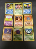 9 Card Lot of Vintage 1st Edition Pokemon Trading Cards from Nice Collection