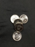 5 Count Lot of 1 Gram .925 Sterling Silver United States Presidents Franklin Mint Silver Coins