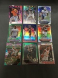 9 Card Lot of REFRACTOR & PRIZM Sports Cards with Rookies Stars and More!