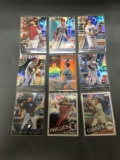 9 Card Lot of REFRACTOR & PRIZM Sports Cards with Rookies Stars and More!