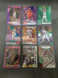 9 Card Lot of REFRACTORS and PRIZMS with Stars and Rookies from Huge Collection