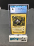 CGC Graded 2000 Pokemon Team Rocket 1st Edition #28 DARK MAGNETON Rare Trading Card - MINT 9