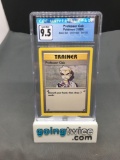 CGC Graded 1999 Pokemon Base Set Unlimited #88 PROFESSOR OAK Trading Card - GEM MINT 9.5