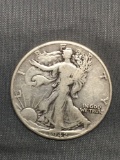 1942 United States Walking Liberty Silver Half Dollar - 90% Silver Coin from Estate