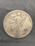 1943 United States Walking Liberty Silver Half Dollar - 90% Silver Coin from Estate