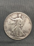 1945 United States Walking Liberty Silver Half Dollar - 90% Silver Coin from Estate