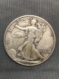 1939-D United States Walking Liberty Silver Half Dollar - 90% Silver Coin from Estate