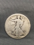 1918-S United States Walking Liberty Silver Half Dollar - 90% Silver Coin from Estate