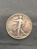 1943 United States Walking Liberty Silver Half Dollar - 90% Silver Coin from Estate