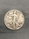 1943 United States Walking Liberty Silver Half Dollar - 90% Silver Coin from Estate