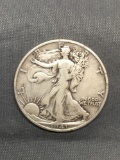 1941-D United States Walking Liberty Silver Half Dollar - 90% Silver Coin from Estate