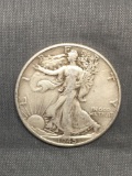 1945 United States Walking Liberty Silver Half Dollar - 90% Silver Coin from Estate