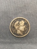 1899 United States Barber Silver Dime - 90% Silver Coin from Estate