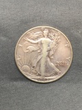 1942 United States Walking Liberty Silver Half Dollar - 90% Silver Coin from Estate