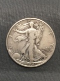 1943 United States Walking Liberty Silver Half Dollar - 90% Silver Coin from Estate
