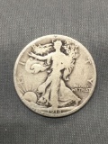 1918-D United States Walking Liberty Silver Half Dollar - 90% Silver Coin from Estate