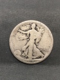1918-D United States Walking Liberty Silver Half Dollar - 90% Silver Coin from Estate