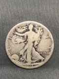 1918-D United States Walking Liberty Silver Half Dollar - 90% Silver Coin from Estate