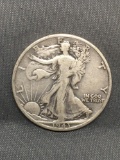 1943-D United States Walking Liberty Silver Half Dollar - 90% Silver Coin from Estate