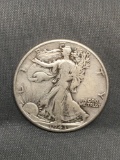 1943 United States Walking Liberty Silver Half Dollar - 90% Silver Coin from Estate