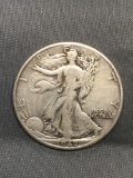 1942 United States Walking Liberty Silver Half Dollar - 90% Silver Coin from Estate