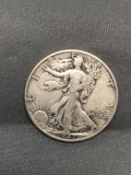 1947 United States Walking Liberty Silver Half Dollar - 90% Silver Coin from Estate