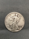 1943 United States Walking Liberty Silver Half Dollar - 90% Silver Coin from Estate