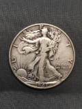 1947 United States Walking Liberty Silver Half Dollar - 90% Silver Coin from Estate