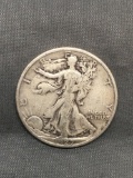 1927-S United States Walking Liberty Silver Half Dollar - 90% Silver Coin from Estate