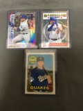 3 Card Lot of GAVIN LUX Los Angeles Dodgers ROOKIE Baseball Cards