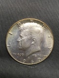 1969-D United States Kennedy Silver Half Dollar - 40% Silver Coin from Estate