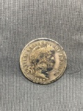 1907 United States Barber Silver Dime - 90% Silver Coin from Estate