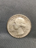 1961-D United States Washington Silver Quarter - 90% Silver Coin from Estate