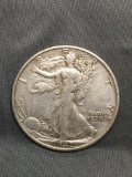1942-S United States Walking Lberty Silver Half Dollar - 90% Silver Coin from Estate