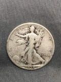 1934-S United States Walking Lberty Silver Half Dollar - 90% Silver Coin from Estate