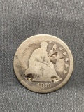 1876 United States Seated Liberty Silver Quarter - 90% Silver Coin from Estate